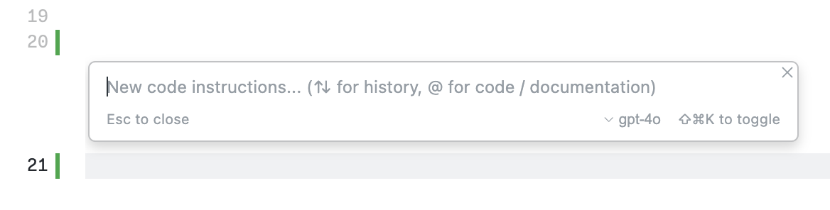 CMD+K in Cursor